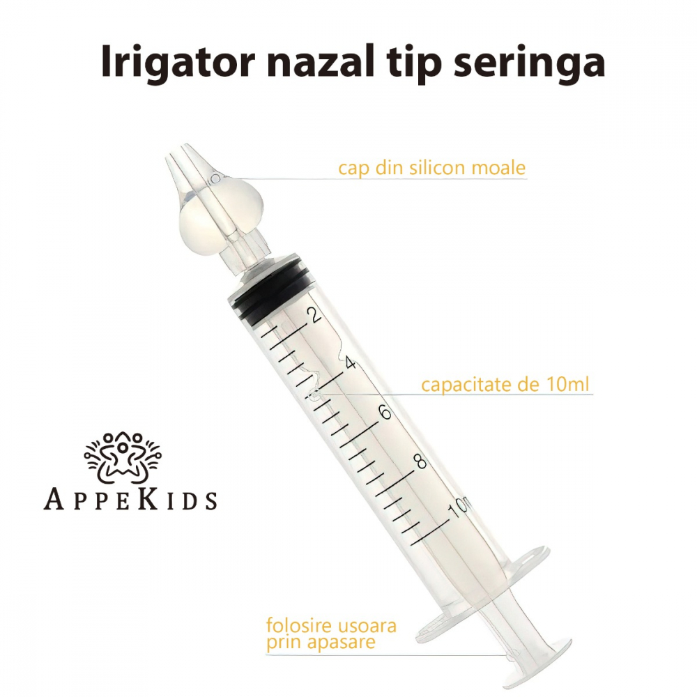Set 2 Seringi Lavaj Nazal Appekids 10ml 4Luni+