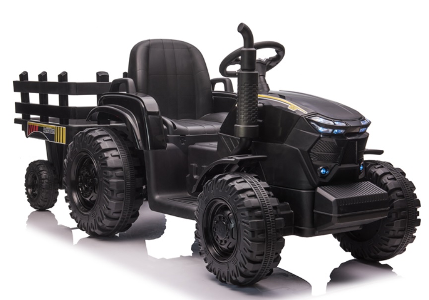 Tractor Electric Nichiduta Black 12V cu Remorcă