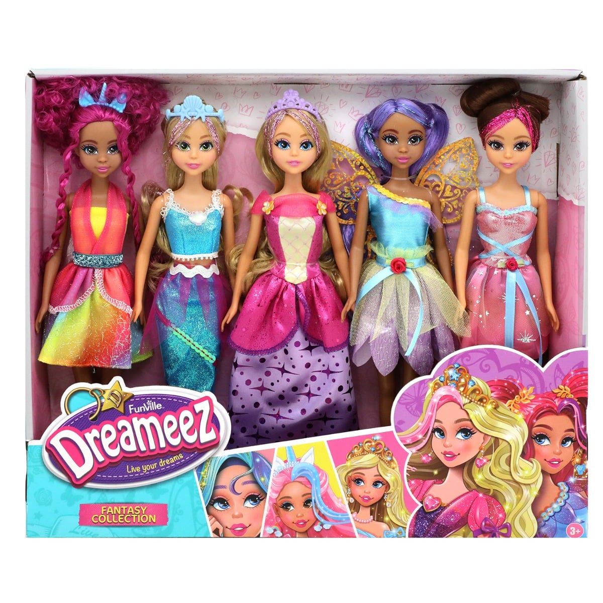 Set 5 Păpuși Dreameez Fantasy - Zane, Printese, Sirene