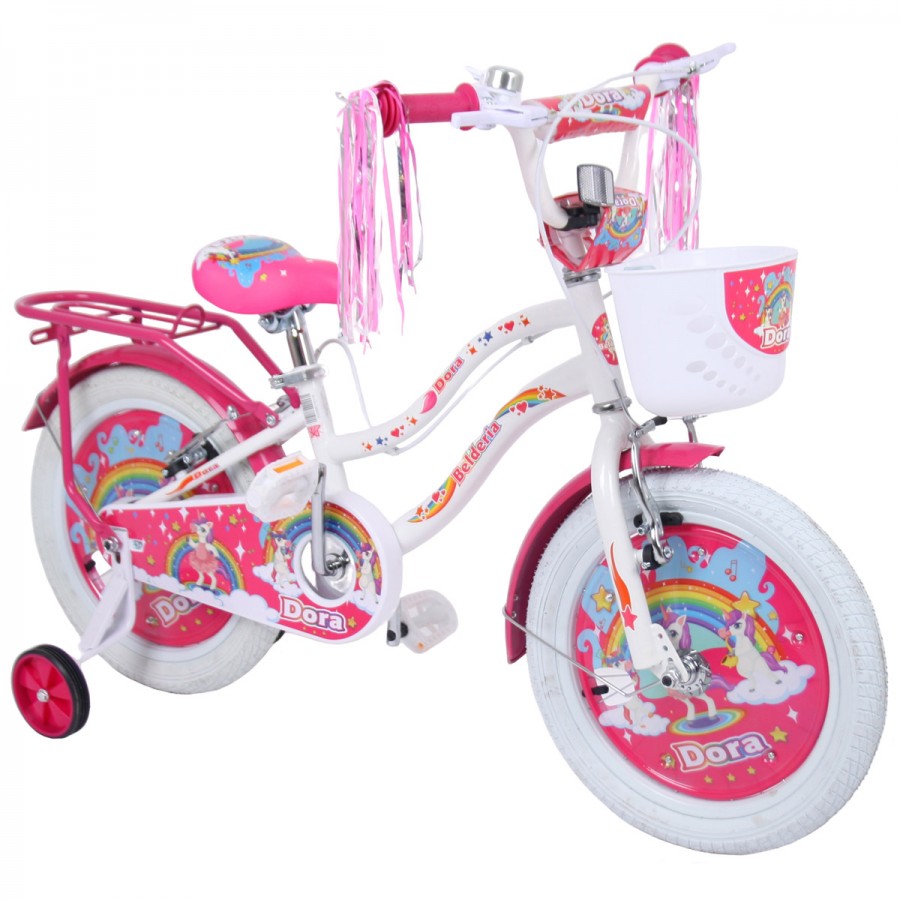 Belderia Dora Alb 16" - Bicicleta Copii 5-8 Ani - imagine 2