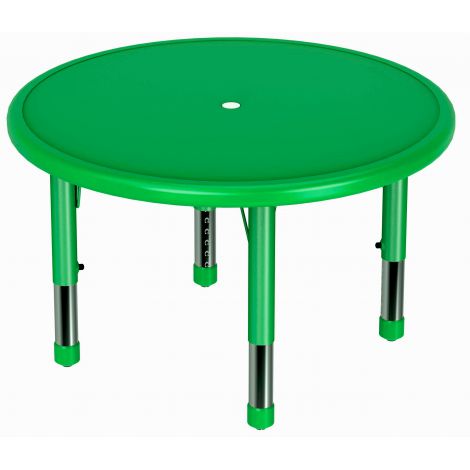 Masa rotunda Ookee, reglabila, verde, gradinita