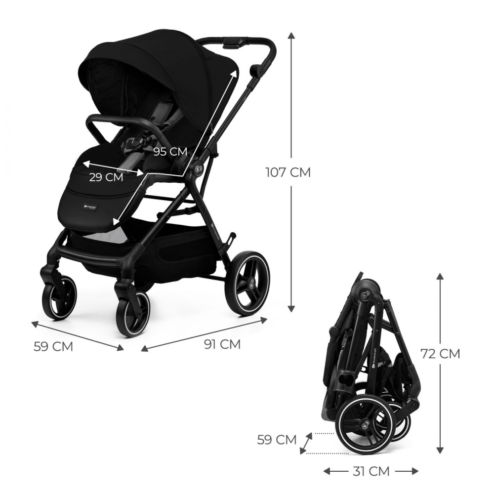 Kinderkraft Yoxi Black - Carucior Sport Pana la 27kg - imagine 5