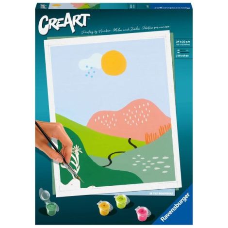Kit Pictură Numere Munti Ravensburger | Relaxare Creativă - imagine 2