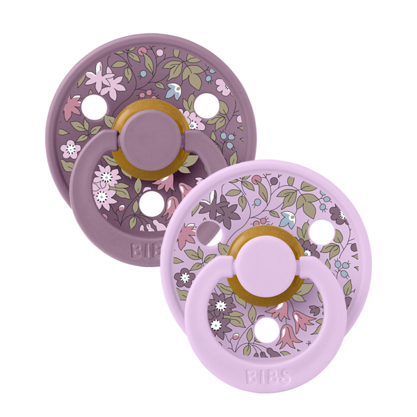Set 2 Suzete BIBS Latex, Tetină Rotundă, 6 Luni+