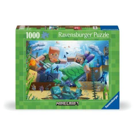 Puzzle Minecraft 1000 piese, Design Nou Ravensburger - imagine 2