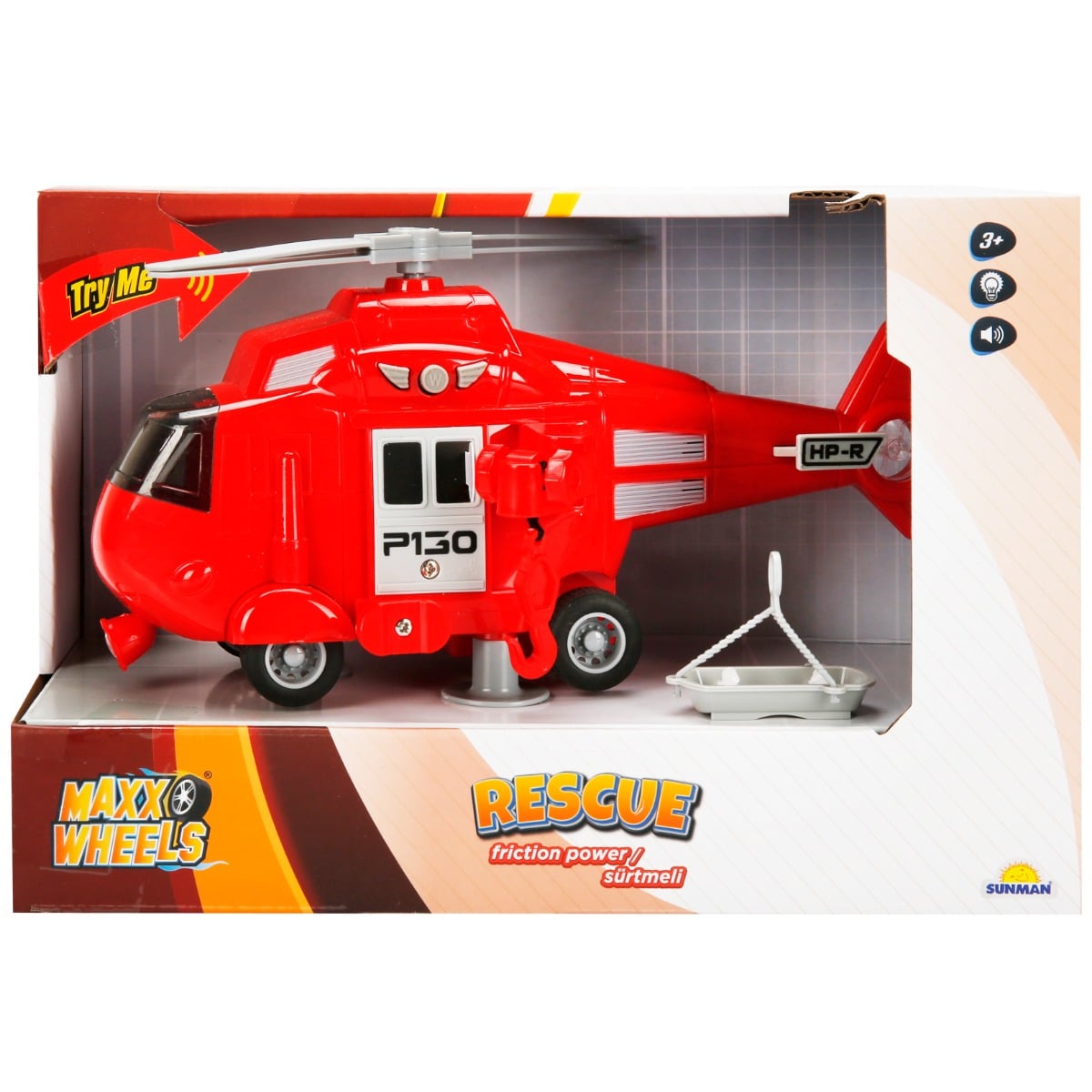 Elicopter Salvare Maxx Wheels cu Sunete și Lumini