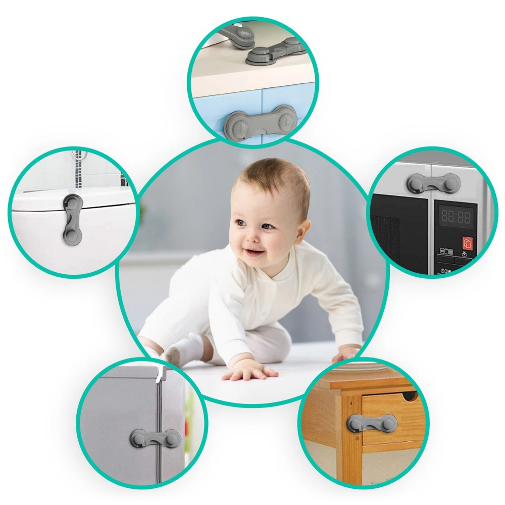 Set 10 Siguranțe Dulapuri Ricokids Gri - imagine 5