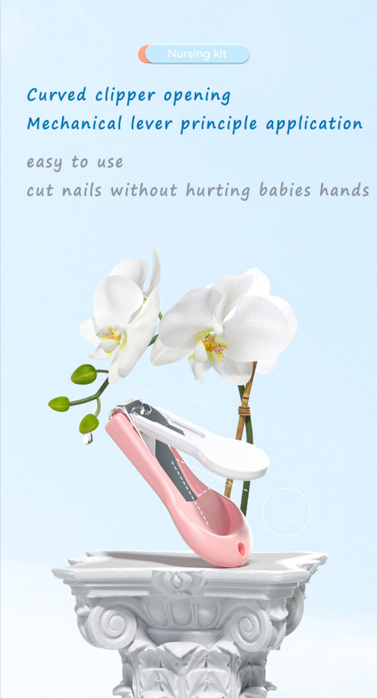 Set Manichiura 4 Piese Little Mom Pink Bebelusi - imagine 3