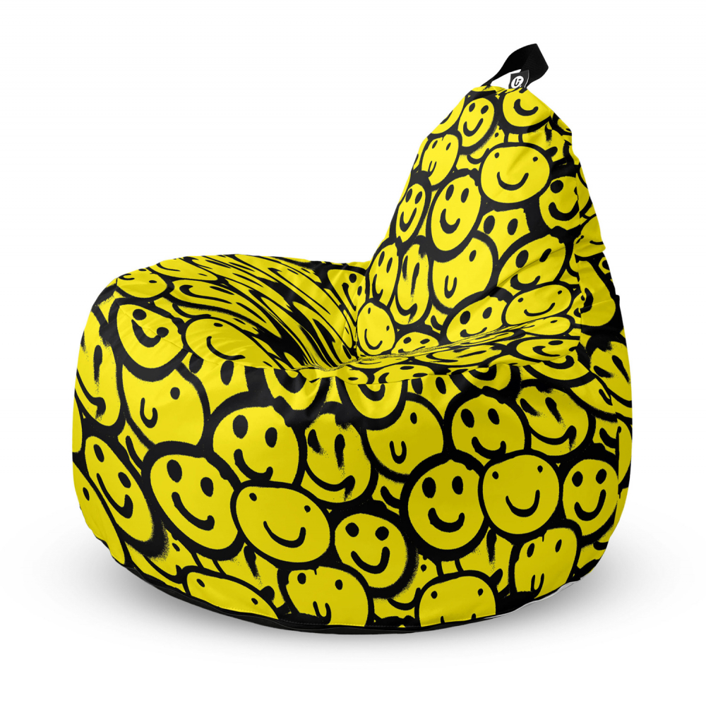 Fotoliu Puf Updeco Big Chill Smiley Galben - imagine 4