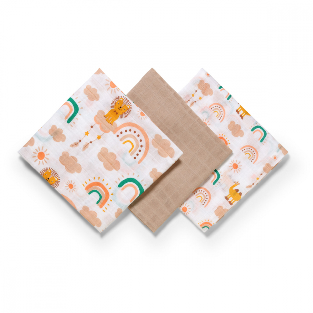 Scutece textile BabyOno, 3 buc, Bumbac 100% - imagine 5