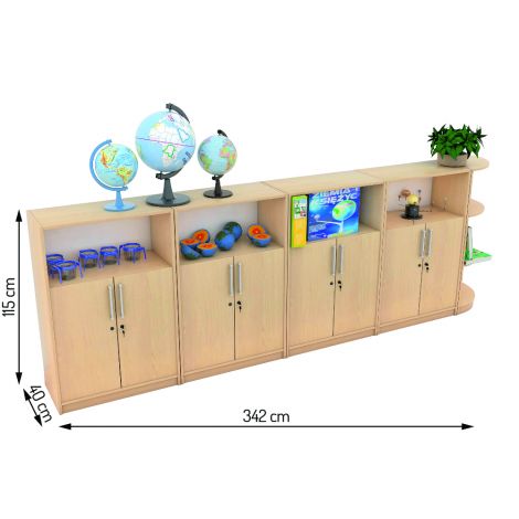 Set mobilier școlar Moje Bambino Expo 1 mesteacan - imagine 4