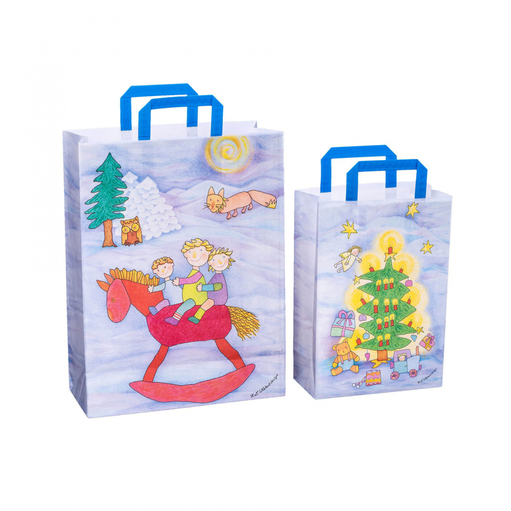 Sacosa cadou hartie X-mas copii | Disegno