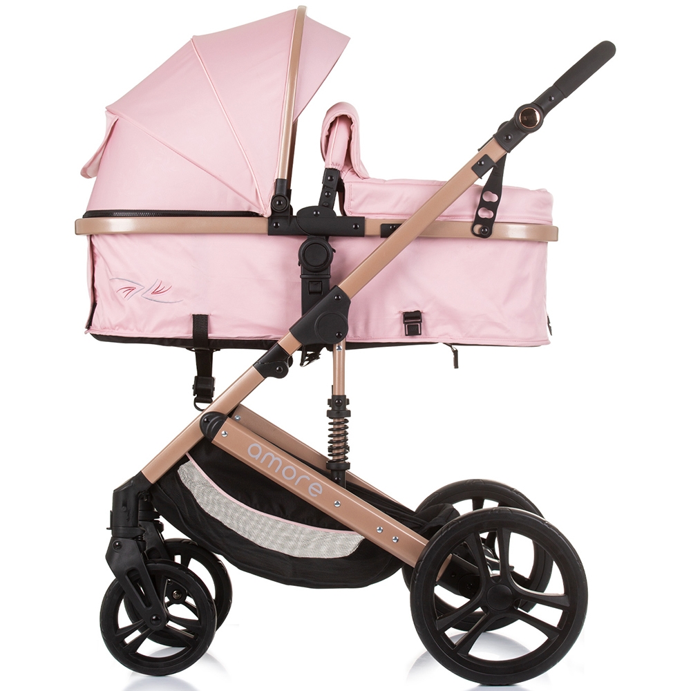 Carucior Chipolino Amore 2in1 Flamingo, Landou + Scaun - imagine 6
