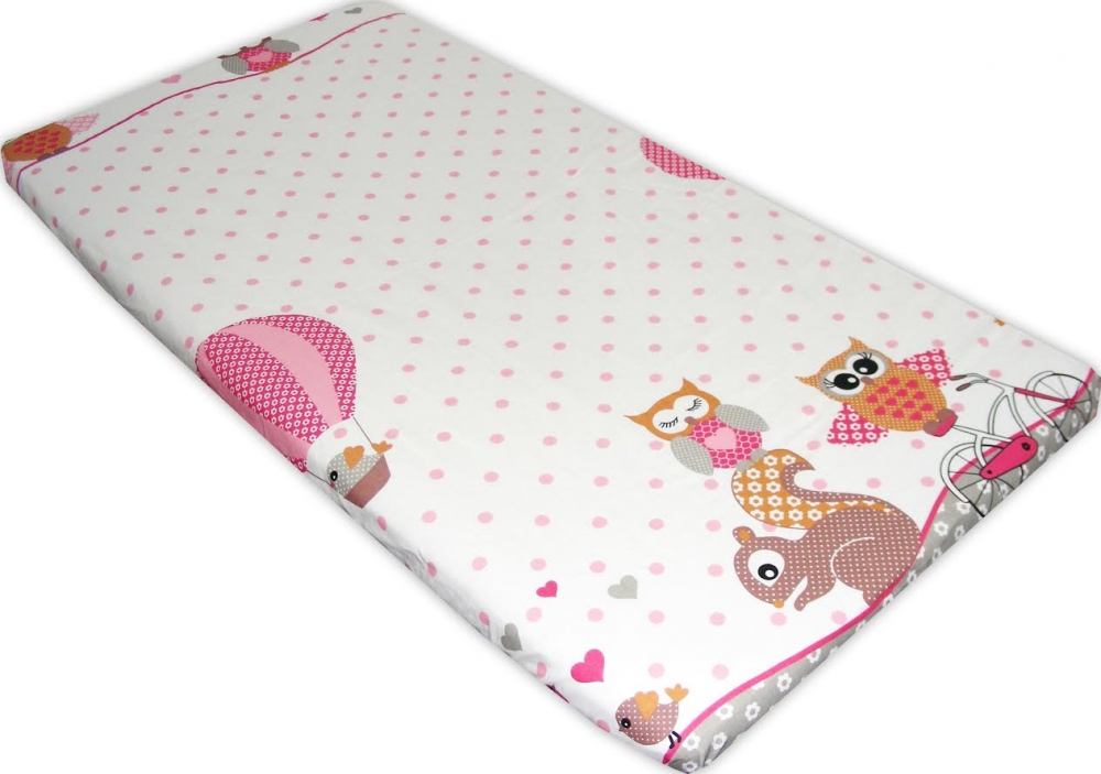 Cearceaf Bumbac Owls Roz | Nichiduta