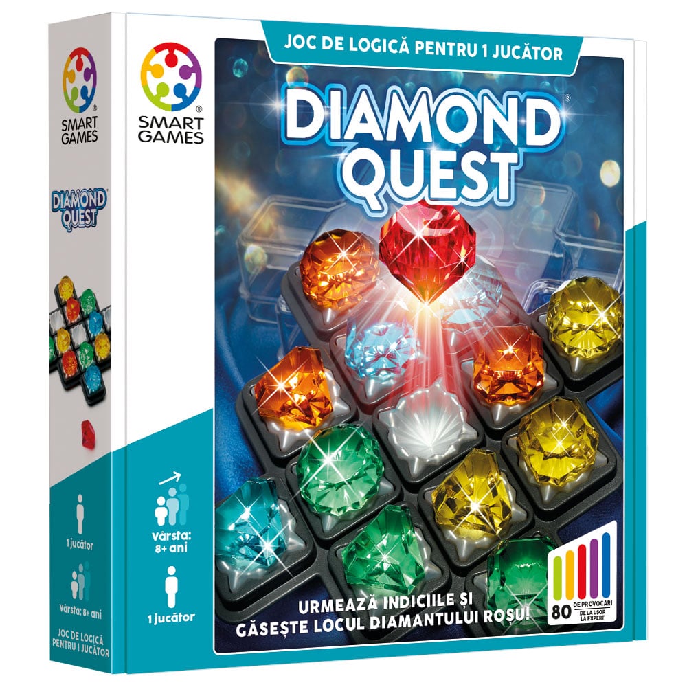 Joc Logica Smart Games Diamond Quest, 80 Provocari