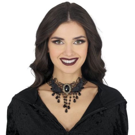 Guirca Colier Dantela Choker Negru - imagine 2