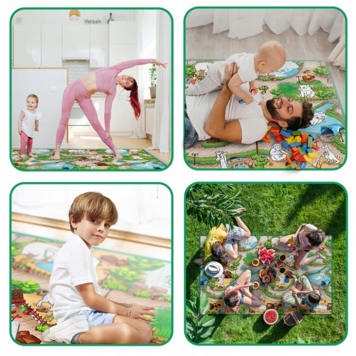 Saltea Joacă XXL Ricokids Zoo 200x120 - imagine 6