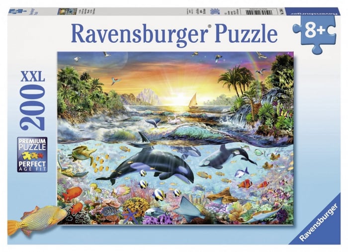 Puzzle Ravensburger Paradisul Delfinilor, 200 piese
