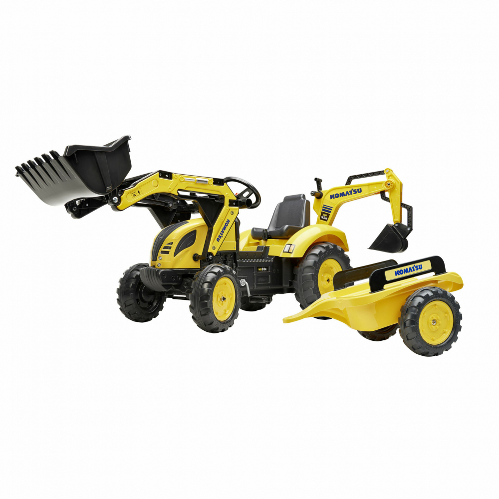 Tractor Komatsu Falk cu Excavator și Remorcă - imagine 4
