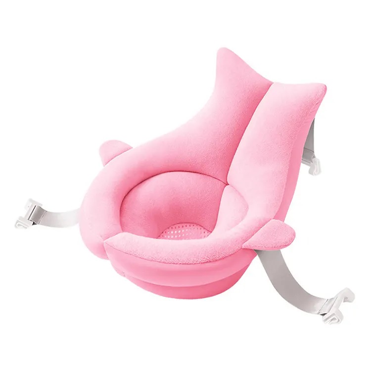 Hamac baie Moni Whale Pink, moale, 0+ luni - imagine 7