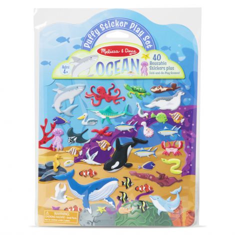 Set Abtibilduri Pufoase Ocean - Melissa & Doug