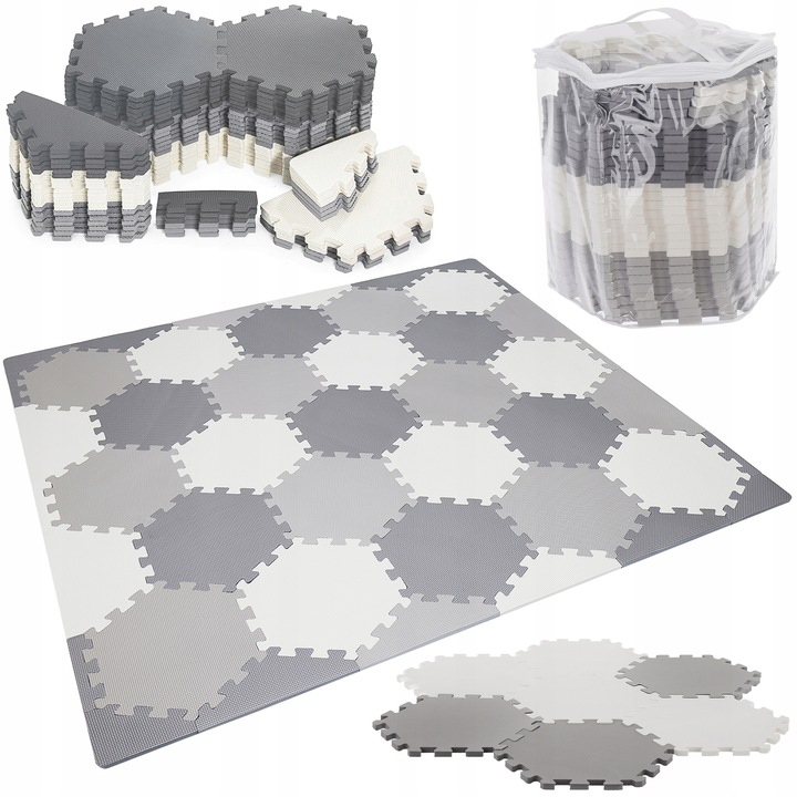 Covor puzzle EVA Hexagonal Matadi - 43 piese
