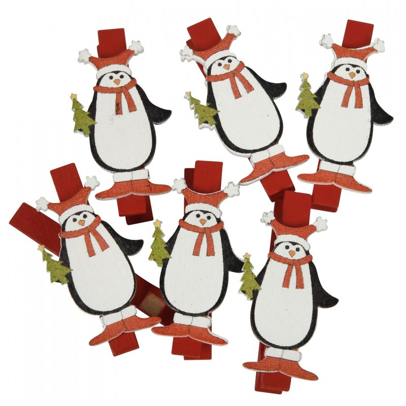 Set 6 carlige lemn pinguin Colorart | Decor