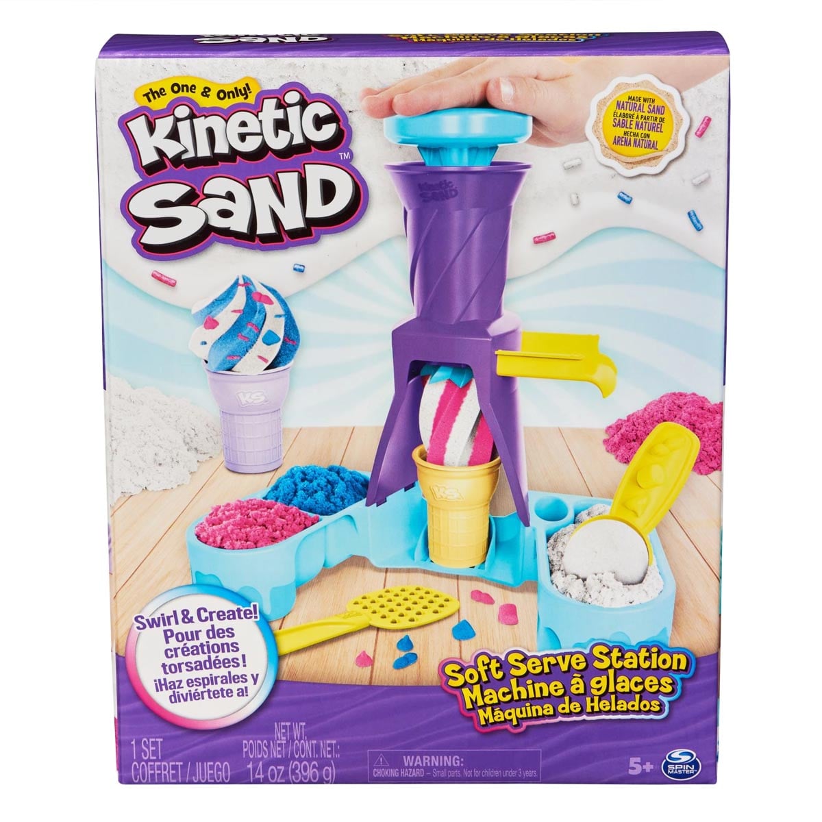 Set Kinetic Sand Aparat Îngheţată, Creativitate