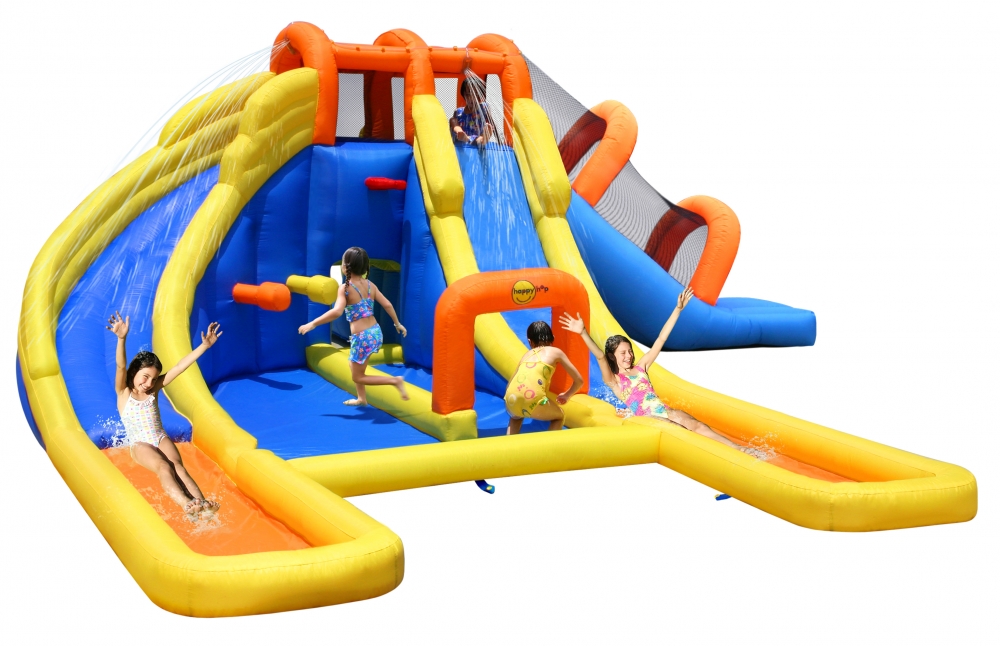 Parc Acvatic Gonflabil Happy Hop cu Tobogane - imagine 7