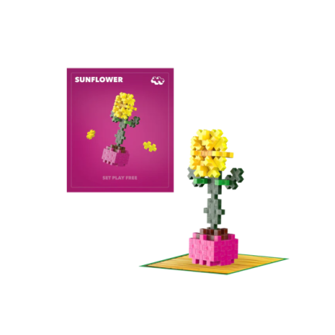 Plus-Plus Floarea Soarelui - Set Constructie DIY - imagine 6
