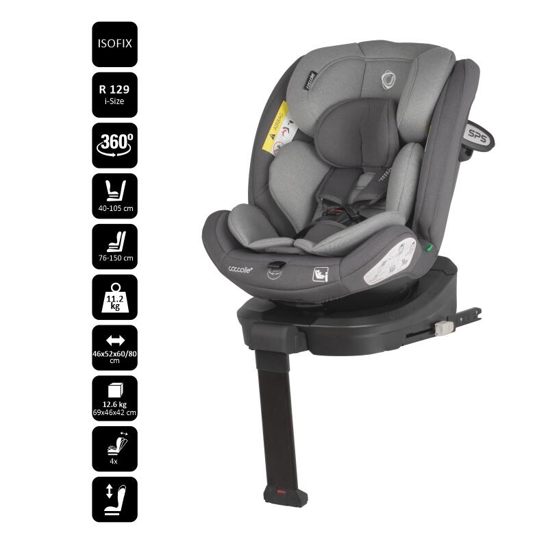 Scaun auto rotativ Coccolle Sidra iSize 0-12 ani - imagine 4