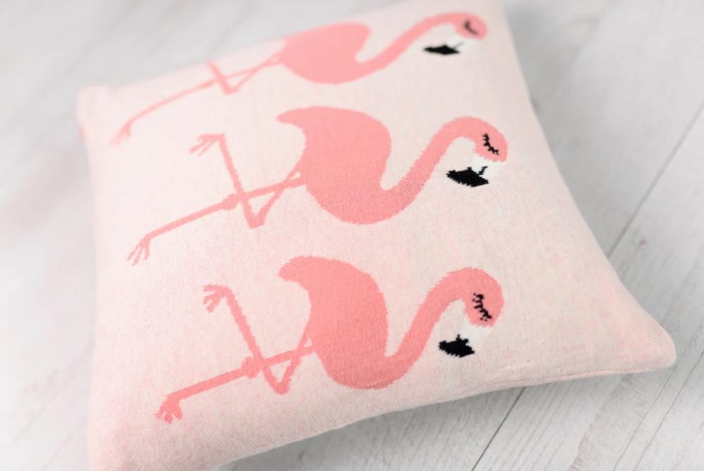 Perna Decorativa Bumbac Flamingo Roz Bizzi Growin - imagine 2