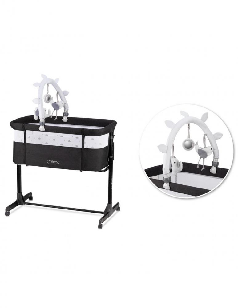 Patut Co-sleeper MoMi Revo Black, 2-in-1 - imagine 4