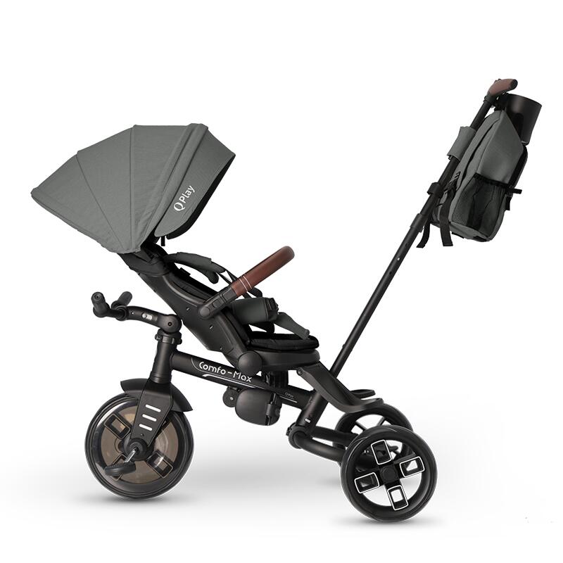 Tricicleta Qplay Comfo Max Gri Ultrapliabila - imagine 2