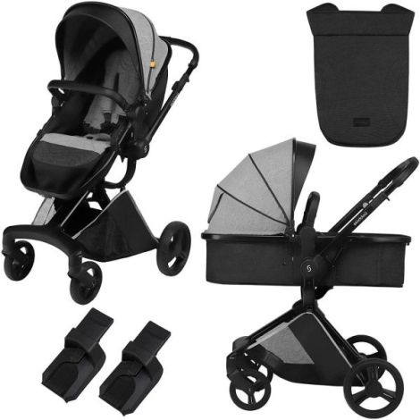 Carucior 2in1 Skiddou Nasjo Normandic Dream, Gri - imagine 2