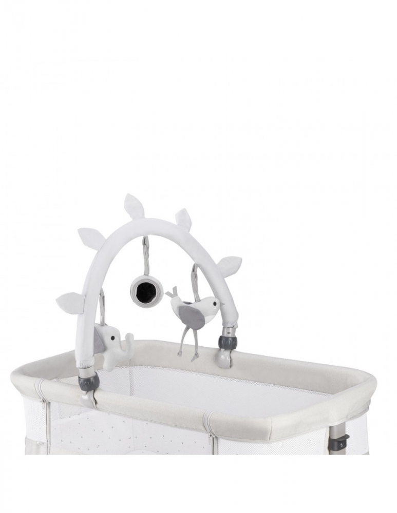 Patut Co-sleeper MoMi Revo Light Grey, 2-in-1 - imagine 4