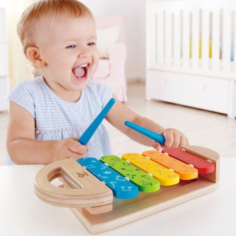 Xylofon Hape Curcubeu | Jucărie Muzicală din Lemn - imagine 3