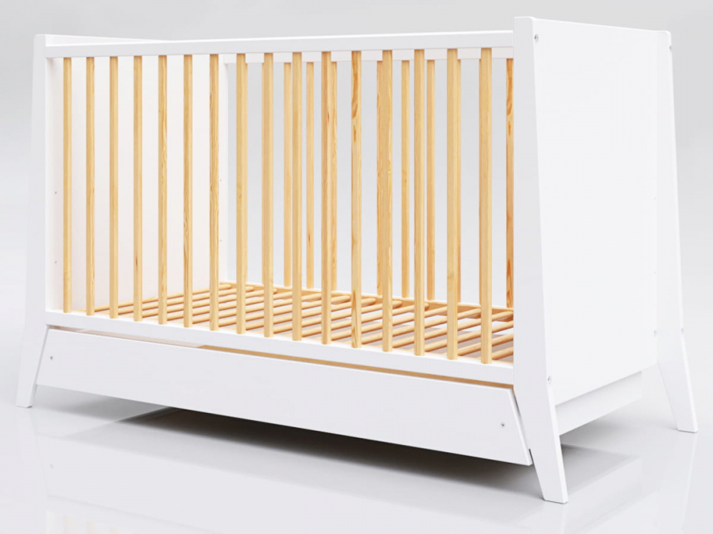 Patut Damian 120x60 cu Sertar, Bej, Nichiduta - imagine 6