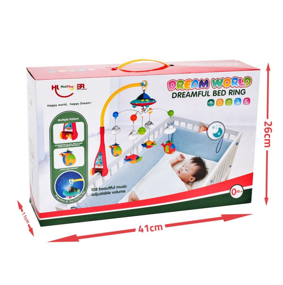 Carusel Muzical MalPlay Ozn cu Proiector și Telecomandă - imagine 3