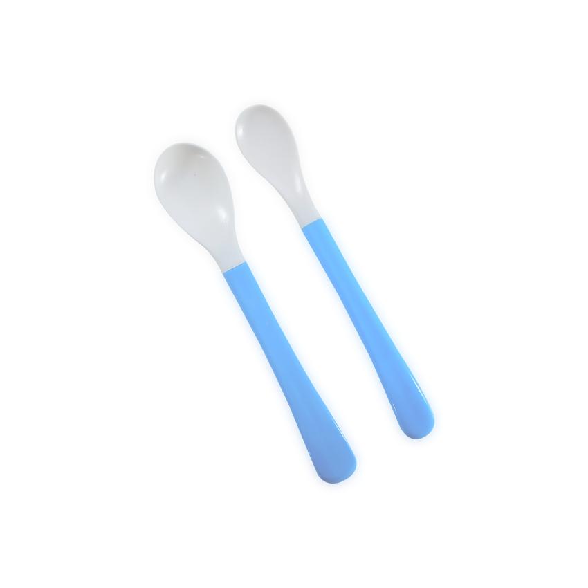 Set 2 Lingurițe cu Vârf Moale Lorelli, Albastru, 6 luni+