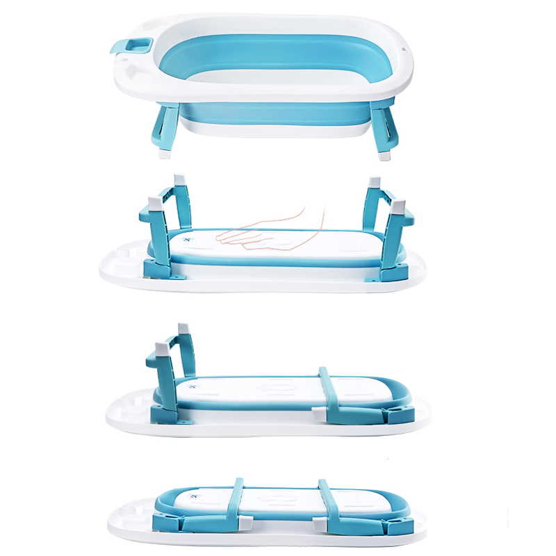 Cadita Pliabila Little Mom Blue cu Senzor - imagine 2