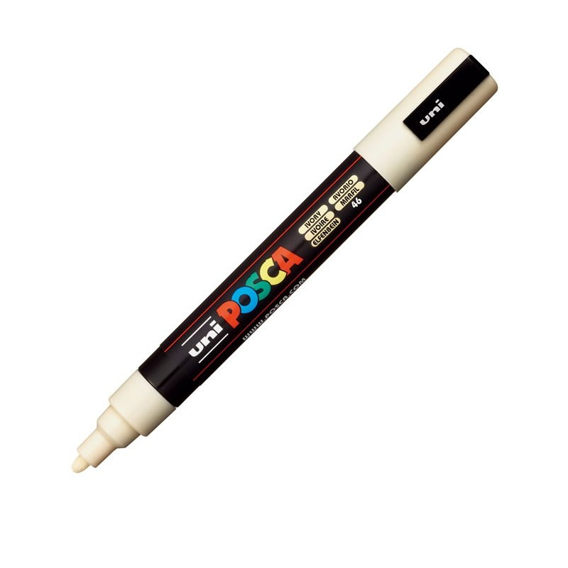 Marker Posca PC-5M, vârf mediu, fildes