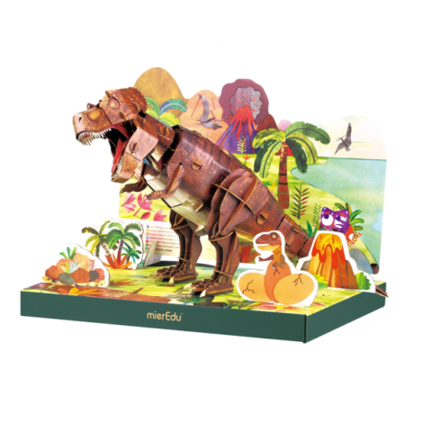 Puzzle 3D T-Rex Deluxe Mieredu - Educativ - imagine 2