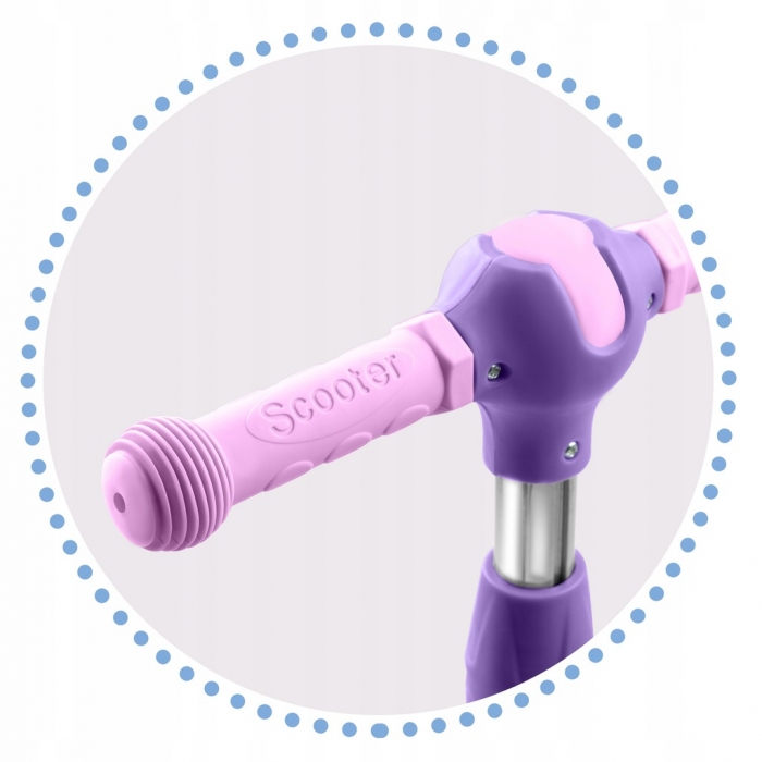 Trotineta Ricokids Piko LED Roz, Aluminiu, Reglabila - imagine 2
