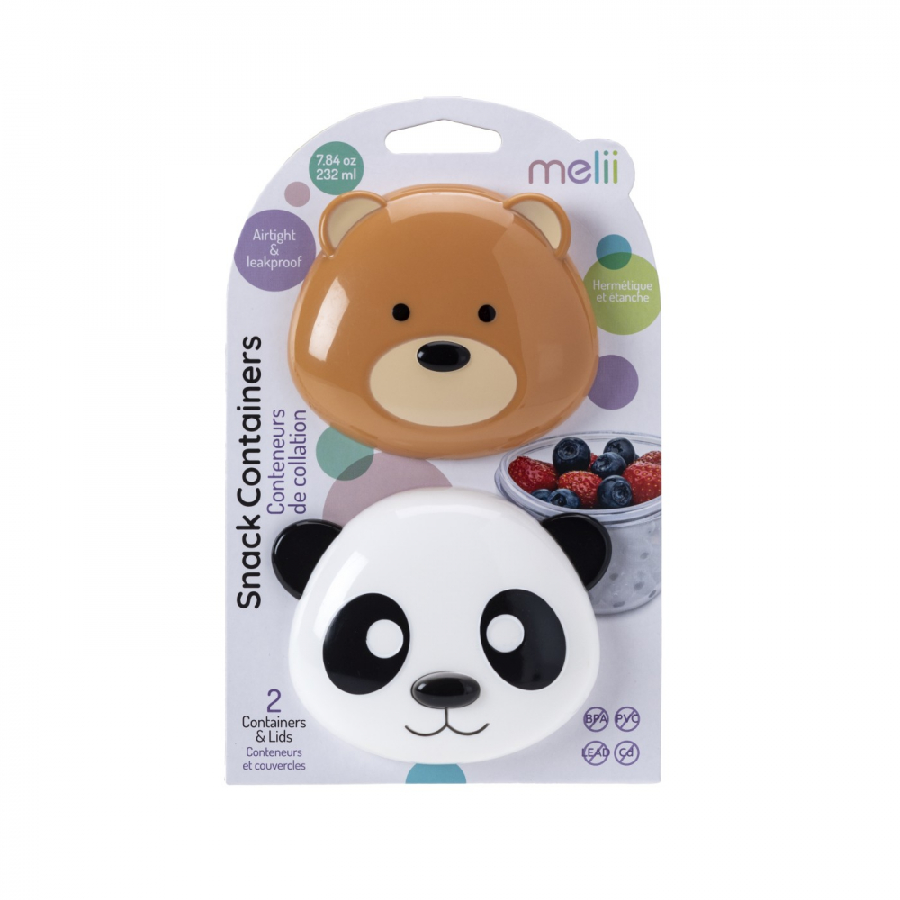 Set 2 Recipiente Hrana Bebe Melii Panda