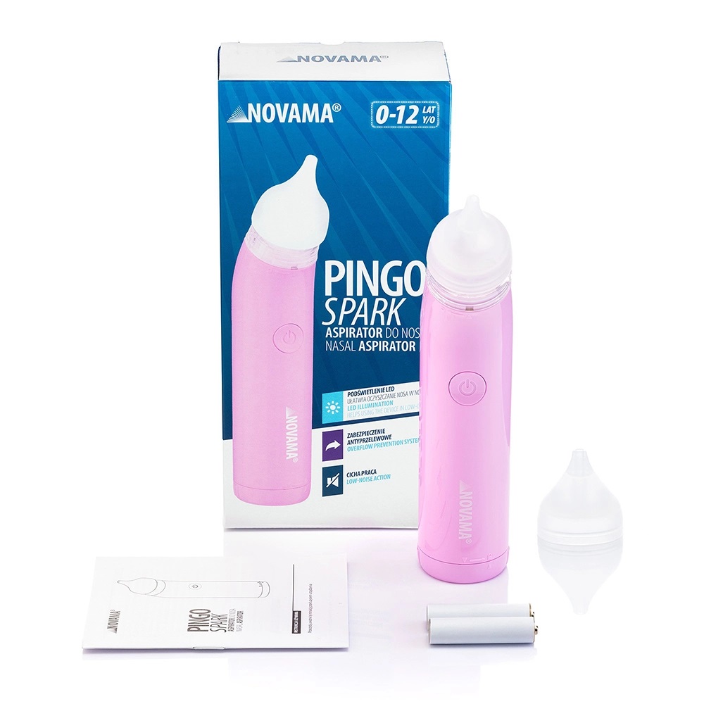 Aspirator Nazal Electric Novama Pingo Spark, Roz, 0-12 Ani - imagine 3