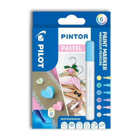 Set Markere Pilot Pintor Pastel EF, 6 Culori