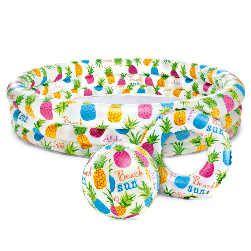 Set Piscină Intex Beach Sun cu Minge și Colac - imagine 2