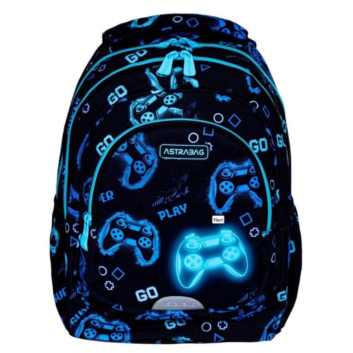 Ghiozdan AstraBag Go Playing, 3 Compartimente