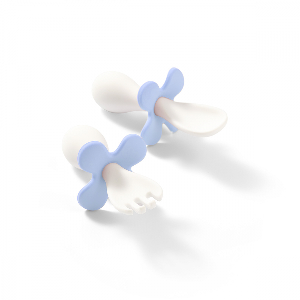 Set tacamuri ergonomice Babyono albastru - imagine 5